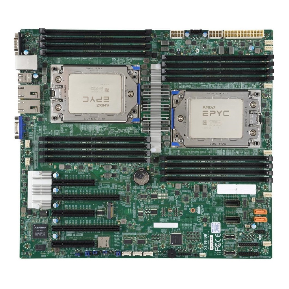 Dual Socket Sp3 Epyc Motherboard - Boîte combinée Supermic H11DSi-NT, prise de