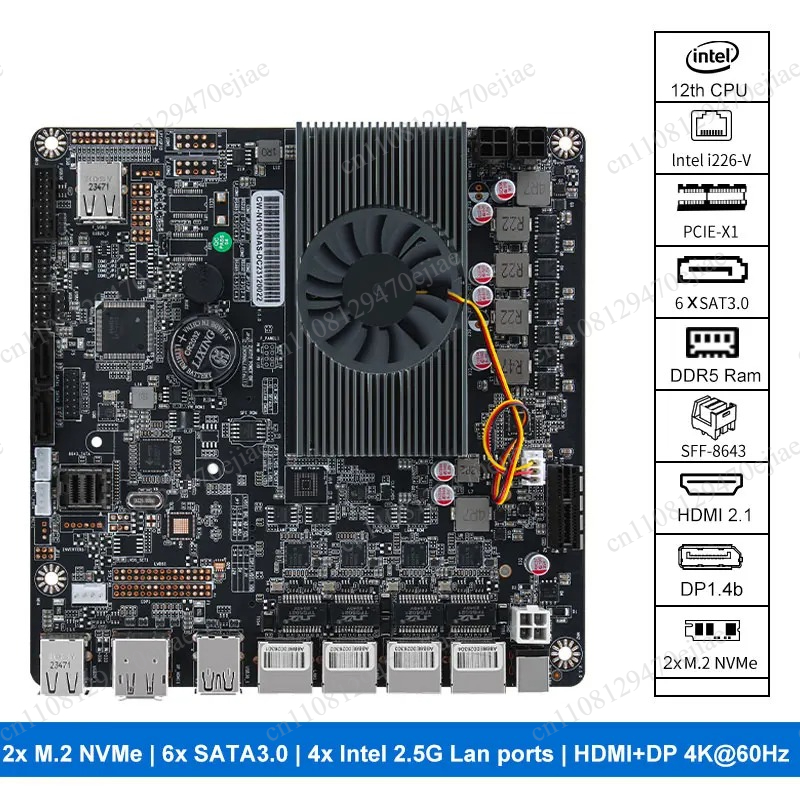 Mini Itx Dual 2.5G Nas Motherboard - Carte mère N100 Mini ITX NAS
