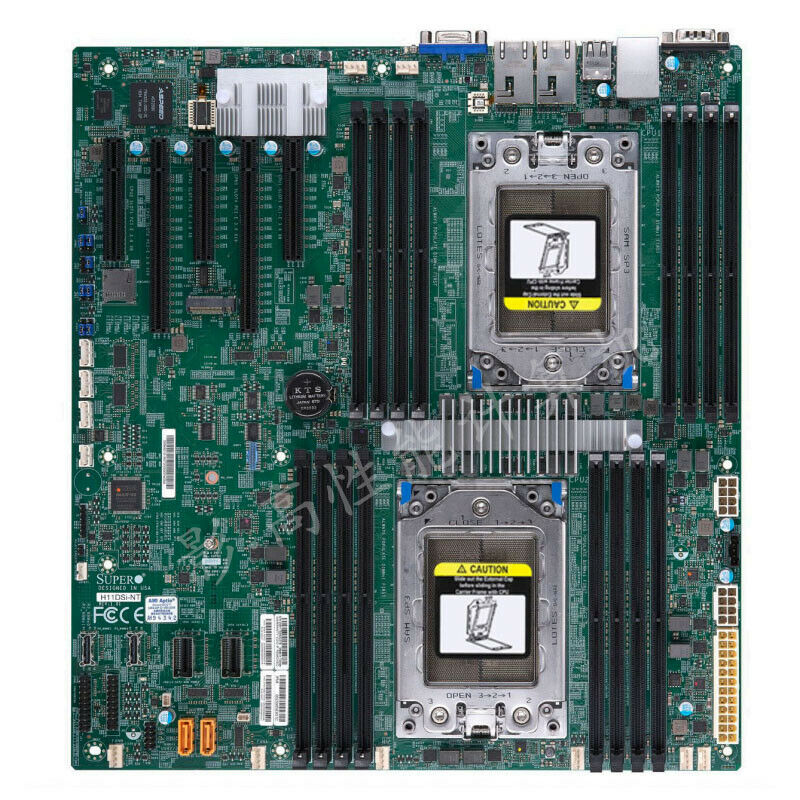 Dual Socket Sp3 Epyc Motherboard - Supermic H11DSi-NT Socket de carte mère