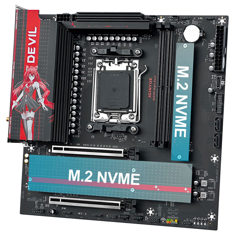 JGINYUE B650M NIGHT DEVIL cart - X870E Atx Motherboard avis et prix