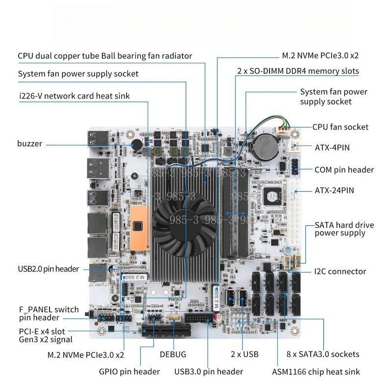 Carte mère Mini ITX blanche M1 - Mini Itx Dual 2.5G Nas Motherboard avis et prix