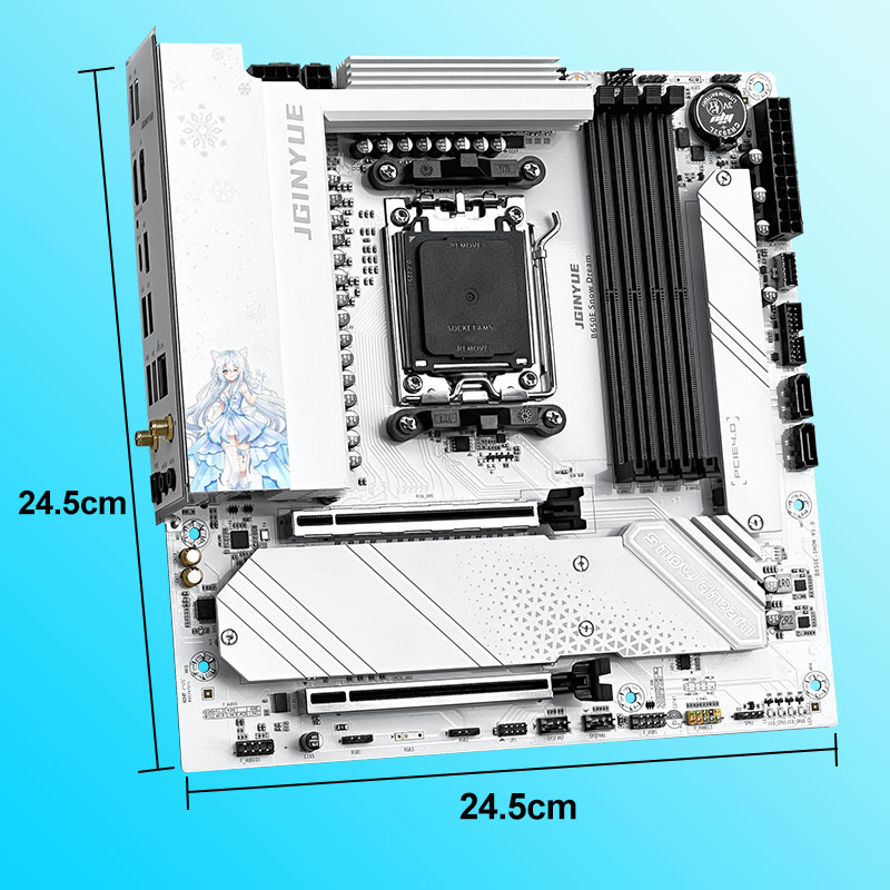 JGINYUE B650E Snow Dream AM5 M - Am5 Micro Atx Pcie 5.0 Motherboard avis et prix